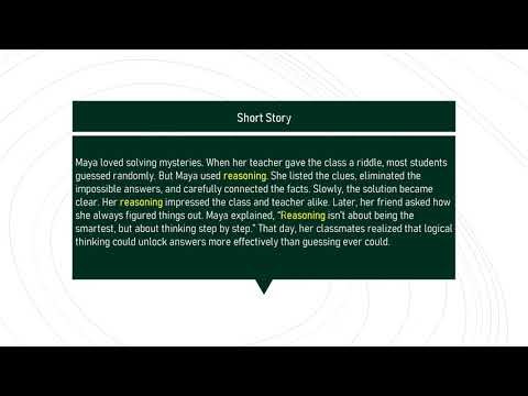 reasoning # Expand Your English Vocabulary