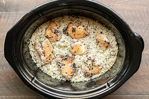 Slow Cooker Basil Chicken and Rice