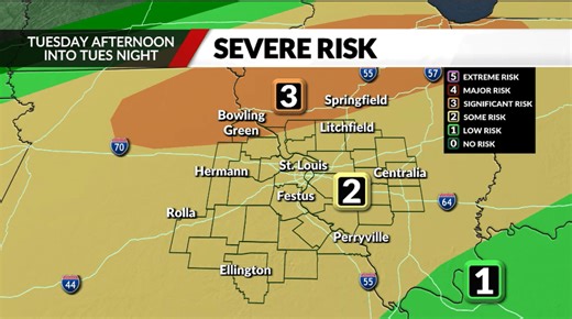 When and where St. Louis may see severe weather Tuesday