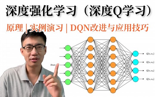 1小时居然就搞懂了深度强化学习DQN算法及训练！迪哥详解深度Q学习原理+实例演示+DQN改进与应用技巧！_人工智能/深度学习/神经网络/强化学习