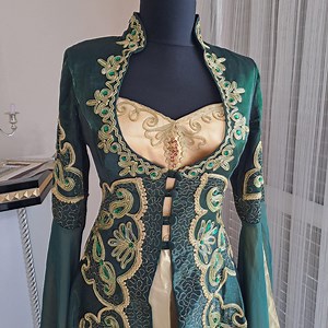 Traditional Vintage Green Turkish Wedding Dress Red Bindalli Turkish Ethnic Folk Wedding Women Costume Kaftan Ottoman Turkish Motif - Etsy