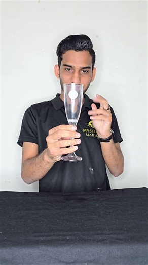 Coin Moving in Glass Magic Trick Moves By Itself! #shorts