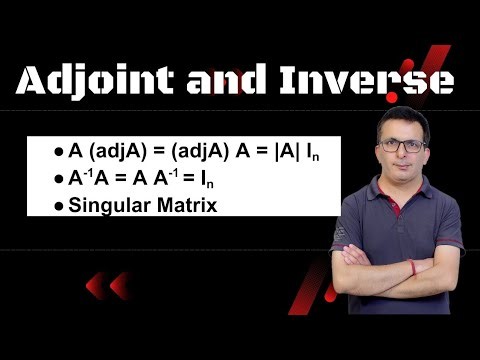 Class 12 Maths | Adjoint and Inverse of a Matrix | A (adjA) = (adjA) A = I | Singular Matrix |Ex 4.2