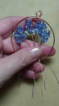 Making a Tree-of-life Pendant (Number 158) with Blue Crystal Beads