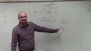 How to simplifying an expression when dividing complex numbers by multiplying by conjugate