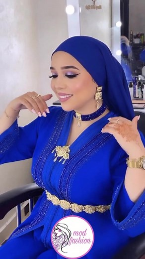 Elegant Royal Blue Moroccan Caftan Styles