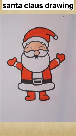 cute santa claus drawing #santa #drawing #ytshort