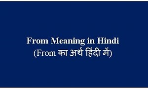 From Meaning in Hindi - Use and Examples (From का अर्थ हिंदी में)