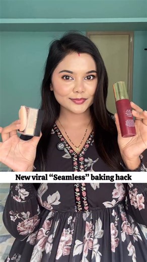 Deepika Rani Sahu | Beauty Content Creator on Instagram: "New viral “seamless baking” 💋💄 Have you ever tried this?? [ viral baking, face powder, powder, seamless baking, makeup, makeup hack, beauty, beauty hack ]"