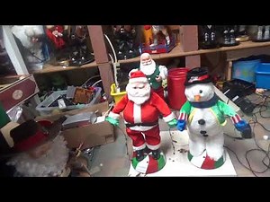 Gemmy Animated Groovin Santa and Snowman
