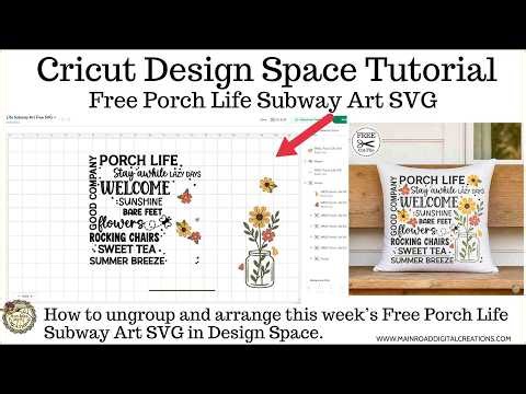 Free Porch SVG for Cricut | Porch Life Subway Art Design Space Tutorial