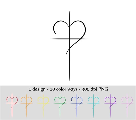 Minimalist Black Linework Cross Clipart PNG Modern Christian Faith Easter Baptism Design Digital Download - Etsy