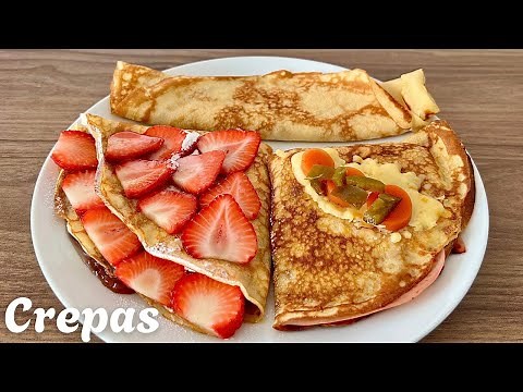 MASA PARA CREPAS DULCES O SALADAS | RECETA FÁCIL DE CREPES | EN CASA CON IXCHEL