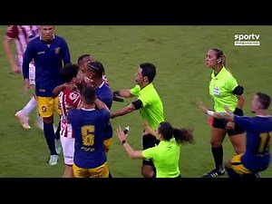 JEAN CARLOS FOI EXPULSO E PARTIU PRA CIMA DA ÁRBITRA DEBORAH CECÍLIA