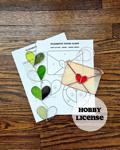 Stained Glass Pattern Bundle | Heart & Love Letter Designs | Hobby License | Instant Download—pdf/pngs - Etsy