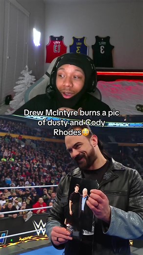 Drew McIntyre burns a pic of dusty and Cody Rhodes😳 #blixyz #wwe #codyrhodes #drewmcintyre #codyrhodeswwe