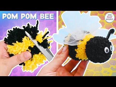 Pom Pom Bees | How to Make a Bee Pom Pom Craft