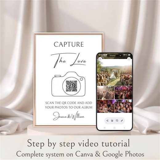 Wedding Photo QR Code for Guests, Capture the Love QR Code Sign, Photo Sharing Wedding for Table, Wedding Photo QR Code Sign - Etsy