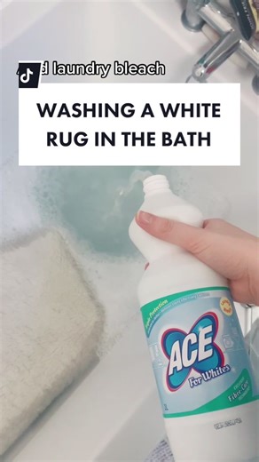 Washing White Rug in Bathtub Tutorial