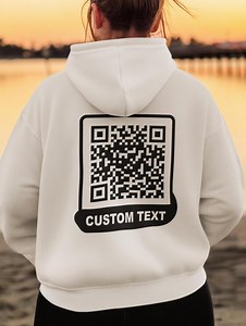 Custom QR Hoodie, Qr Code Hoodie, Custom QR Code Hoodie, Personalized QR Code Shirt, Personalized Qr Code Sign, Scan Qr Codes, Scanner Hoody - Etsy