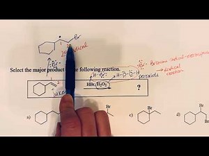 Addition of HBr to alkene in presence of peroxide