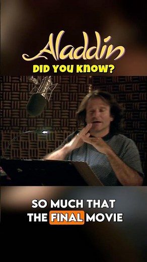 Did You Know While Recording Aladdin What happened in the recording booth changed Aladdin forever!