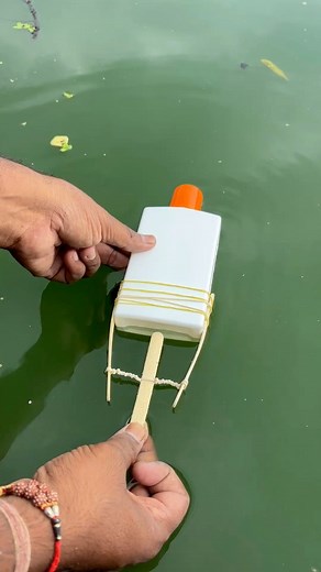 2.4M views · 22K reactions | DIY Mini Boat  Made with Ice Cream Stick + Bottle + Rubber Band #art #shortsreels | Chandan Art Academy | Facebook