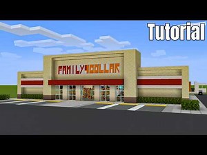 How to Build a Family Dollar Store In Minecraft | Step By Step Tutorial Including Interior