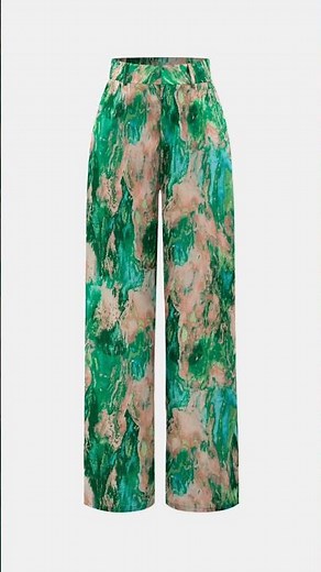 Marble Print High Waisted Pants Try-On | Easy Daily Outfit Ideas