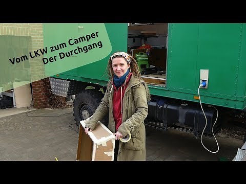 Vom LKW zum Camper | Verbindung zwischen Fahrerhaus und Koffer | Durchgang