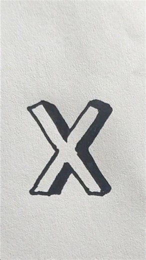 Easy 3D Letter x | #3d #3dart #3dletterdrawing #3dalphabets #alphabet #ytshorts #shorts #art