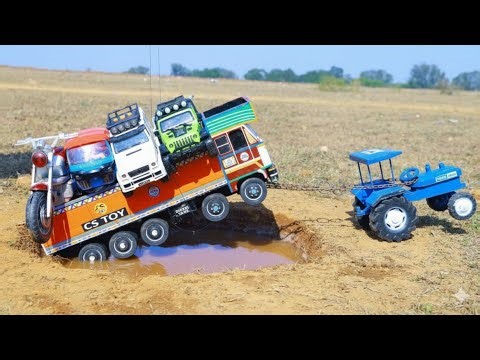 2 TATA Dumper Heavy Loading 😱 | JCB Bike Rickshaw Accident 🚜 | Tractor Pulling Out | JCB Cartoon