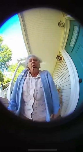 DUmb grandma falls down