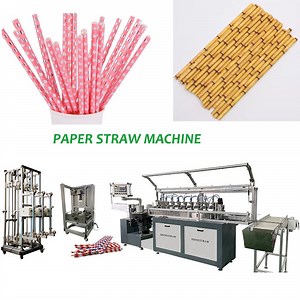 [Hot Item] Degradable Paper Plastic Drinking Straw Making Machine Straw Cutting Machine