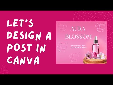 Easy Canva Design for Skincare or Makeup Product | Social Media Post Tutorial