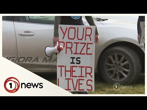 Protesters turn out at controversial North Canterbury hunting competition