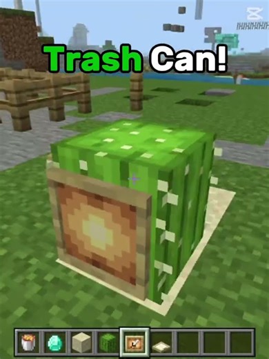 Minecraft Trash Can 🗑️ #minecraft #shorts #trending #viral #youtubeshorts #shortvideo #viralvideo