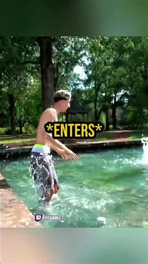Tota Swims in the Campus Fountain 😭😂