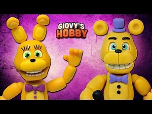 ✔ADVENTURE FREDBEAR + SPRINGBONNIE TUTORIAL ➤ FNAF WORLD ★ Porcelana fria / Polymer clay ✔