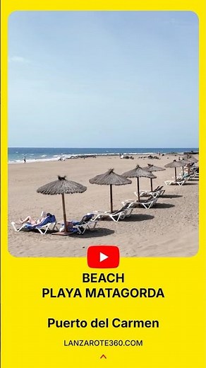 🏖️ LANZAROTE: Puerto del Carmen - Beach Playa Matagorda #Lanzarote #WalkingTour #CanaryIslands