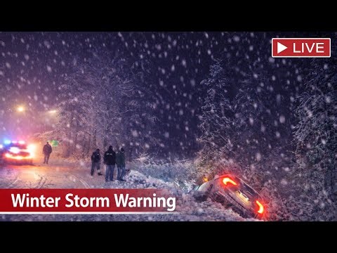 INTENSE LAKE EFFECT SNOW HAMMERS INDIANA AND MICHIGAN PT.2 — LIVE STORM CHASER