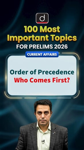 Order of Precedence in India | Who Comes First? | Indian Polity | Drishti IAS English #shorts