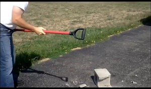 Bully Tools Snow Scoop Shovel – Heavy-Duty Metal Mulch Scoop Shovel with Fiberglass & Poly D-Grip Handle for Driveway & Outdoor Use, Large Snow Tools, Manual Coal Spade - 100% Made in the USA, 54-Inch