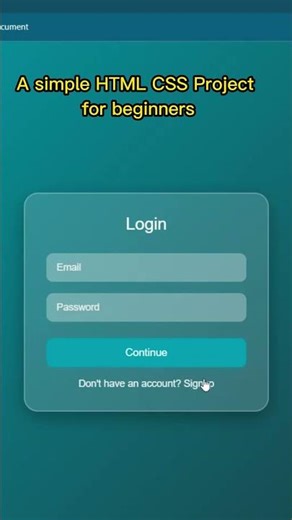 Glassmorphism Login Form in HTML & CSS | Modern UI Design