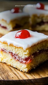 19K views · 87 reactions | Iced Cherry Bakewell Traybake Cake ☕...