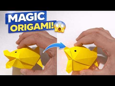 Poisson en Origami Tuto pliage poisson en papier Comment faire un poisson en papier qui parle