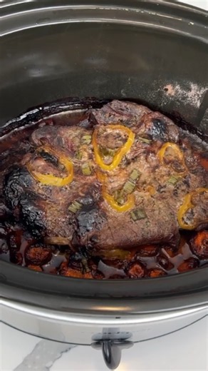 This easy crockpot chuck roast turns fall apart tender every time