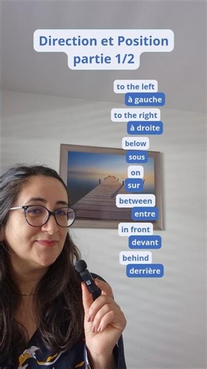 Apprends les mots français essentiels pour décrire les positions et directions. #frenchvocabulary