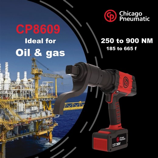 Chicago Pneumatic on Instagram: "🚀 New in the CP86 cordless nutrunner series Introducing the CP8609, delivering 185–665 ft.lbs (250–900 Nm) of torque and expanding the CP86 lineup to cover 52–5970 ft.lbs (70–8100 Nm). 🔧 Why choose CP86? - Portable: compact, battery-powered, easy to handle - Precise: tightening accuracy of ±4% - Smart: full torque control + reporting via CPLinQ - Ergonomic: designed for comfort with adaptable reaction arms 👉 Want to know more or see a demo? Contact your sales