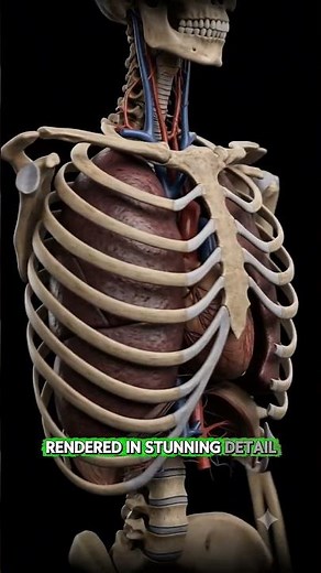 The Human Core: A 3D Journey Through the Rib Cage and Vital Organs